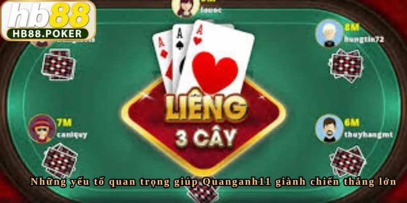 Những yếu tố quan trọng giúp Quanganh11 giành chiến thắng lớn